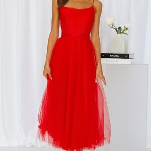 Red wedding guest dress! Size M